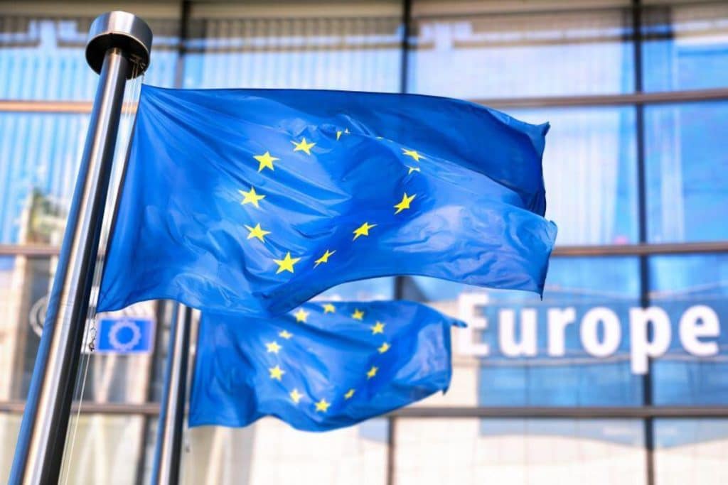 Vlag Europese Unie DAC8 crypto belasting