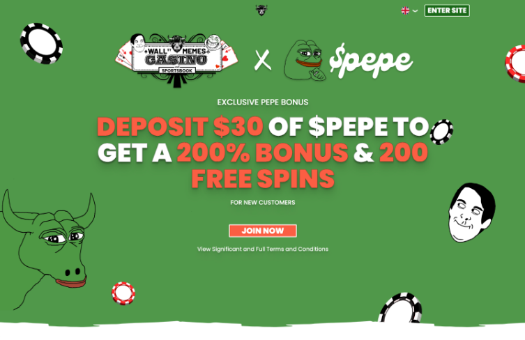 PEPE X Wall Memes Casino - Deal